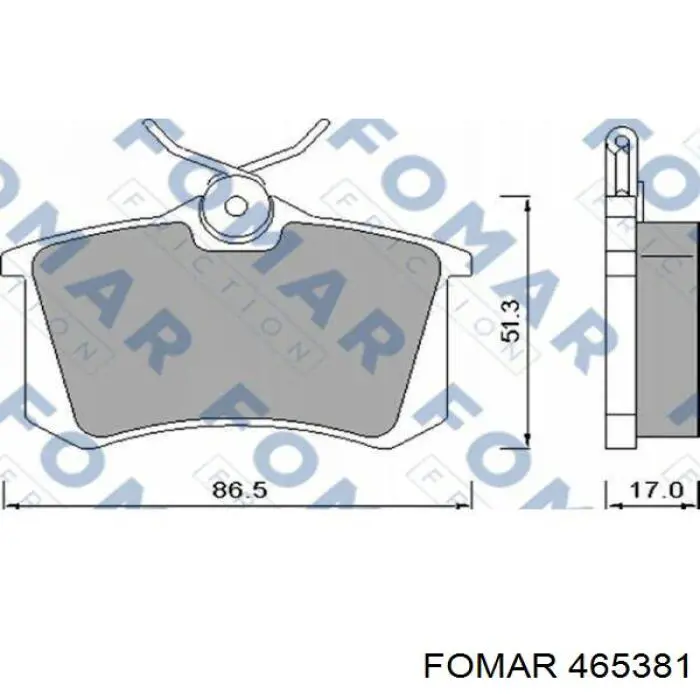 465381 Fomar Roulunds pastillas de freno traseras