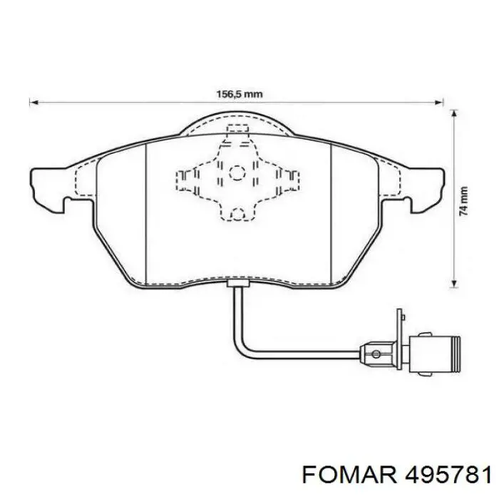 495781 Fomar Roulunds pastillas de freno delanteras