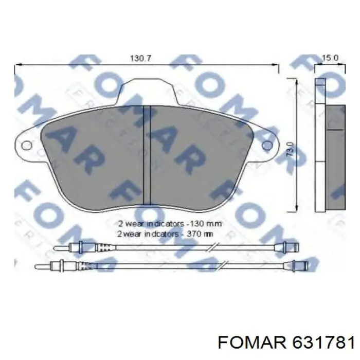 631781 Fomar Roulunds pastillas de freno traseras