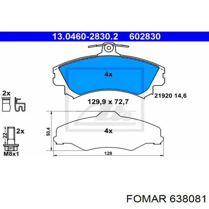  Pastillas de freno delanteras para Volvo S40 1 