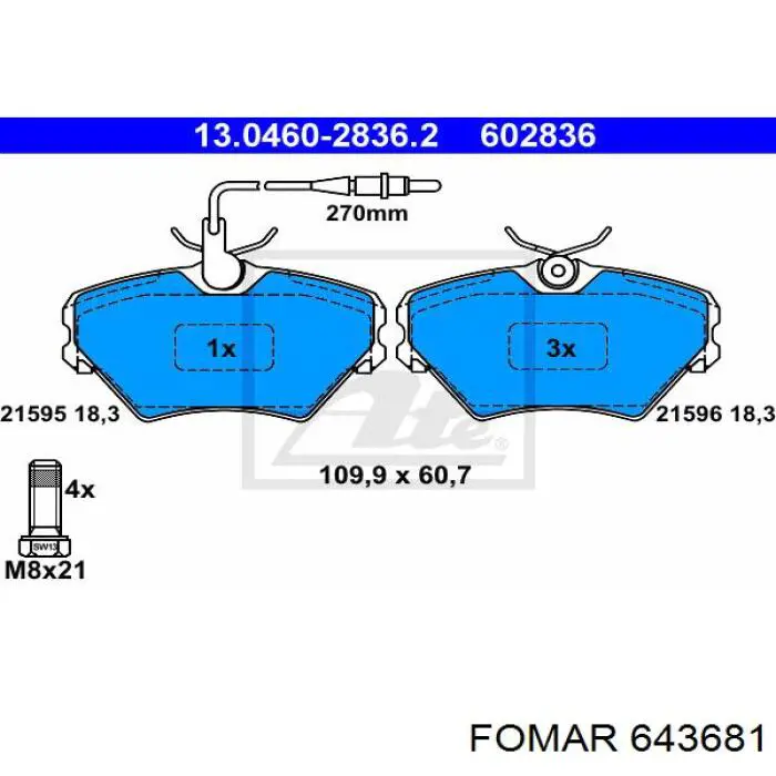 75990 Maff pastillas de freno delanteras