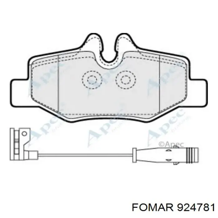 924781 Fomar Roulunds pastillas de freno traseras