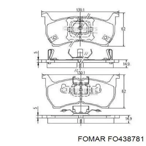  Pastillas de freno delanteras para Mazda 626 2 