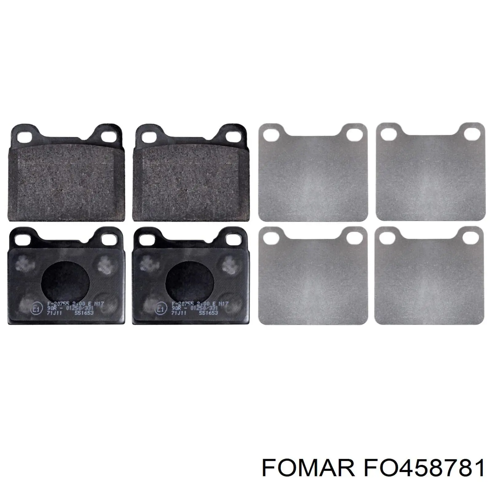 FO 458781 Fomar Roulunds pastillas de freno traseras