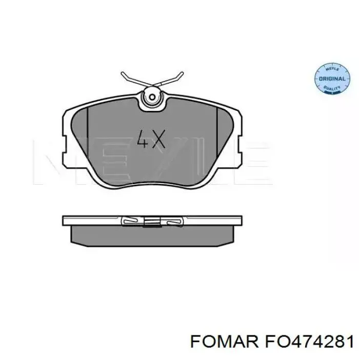 FO 474281 Fomar Roulunds pastillas de freno delanteras