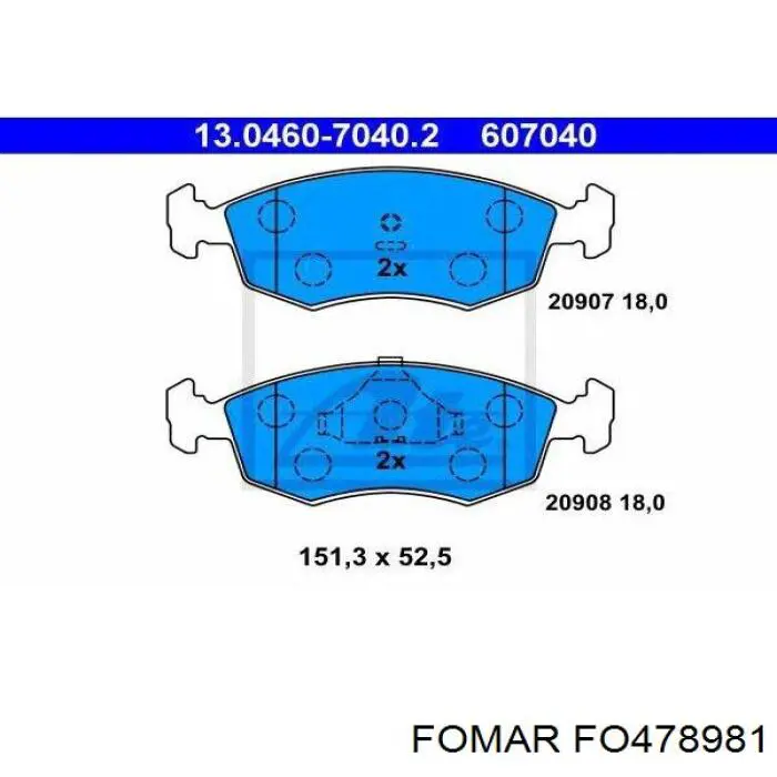 6184115 Ford pastillas de freno delanteras