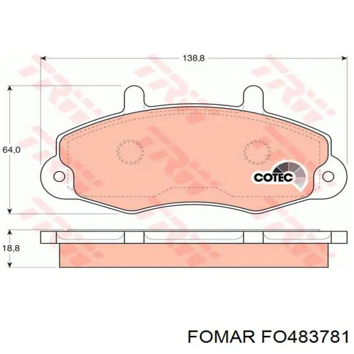 7018202 Ford pastillas de freno delanteras