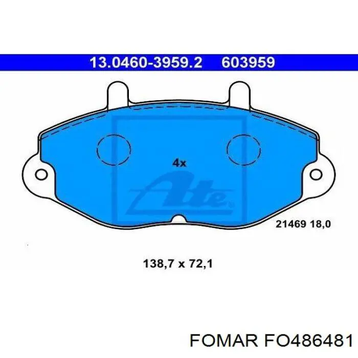 92VB2K021BB Ford pastillas de freno delanteras