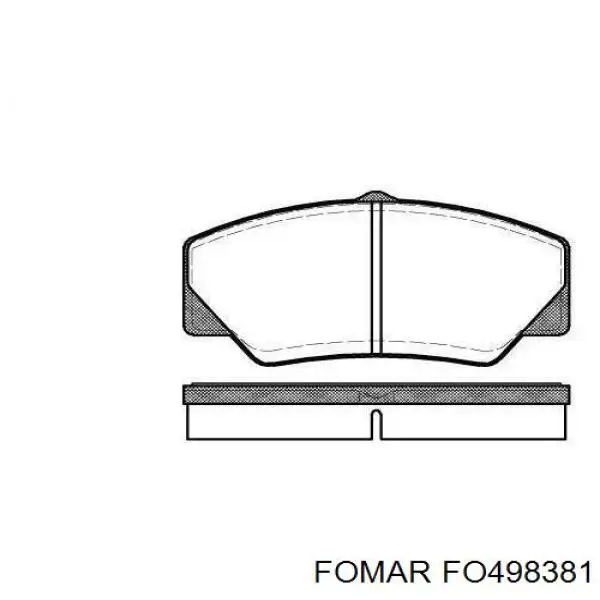 FO 498381 Fomar Roulunds pastillas de freno delanteras