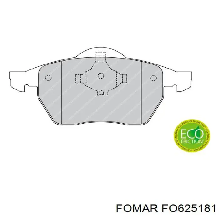 FO 625181 Fomar Roulunds pastillas de freno delanteras