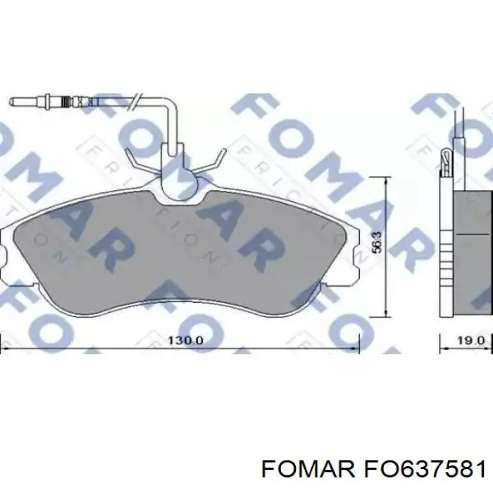 FO 637581 Fomar Roulunds pastillas de freno delanteras