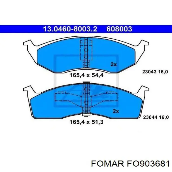  Pastillas de freno delanteras para Dodge Caravan NS