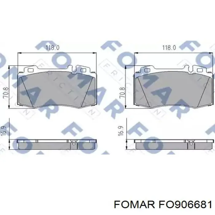 FO 906681 Fomar Roulunds pastillas de freno delanteras