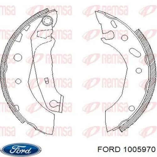 1005970 Ford zapatas de frenos de tambor traseras