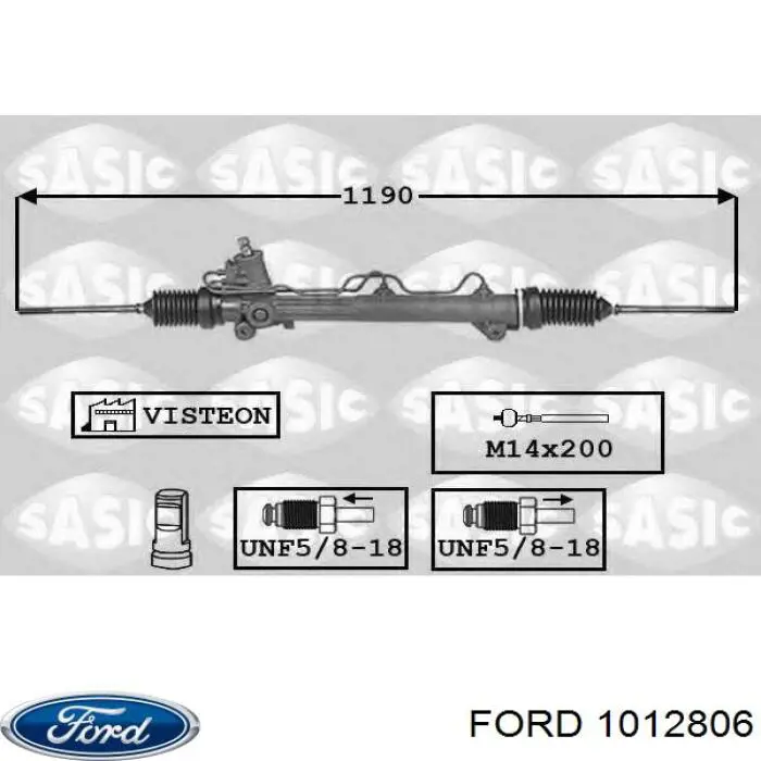  Cremallera de dirección para Mazda 121 2 