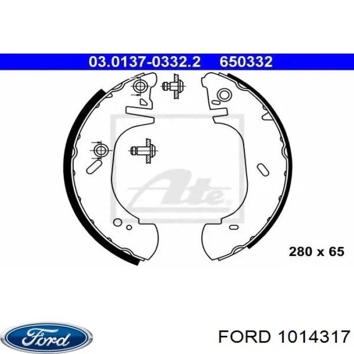 1014317 Ford zapatas de frenos de tambor traseras