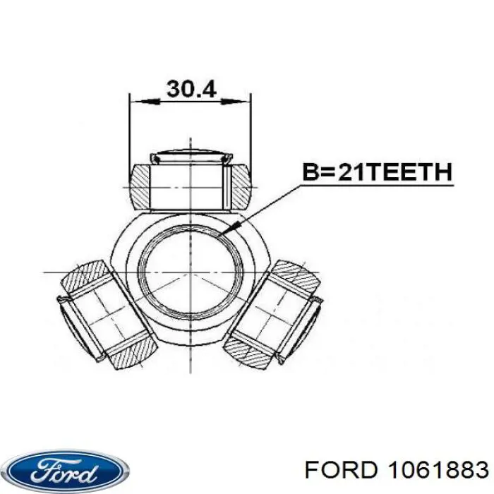 1061883 Ford trípode, árbol de transmisión