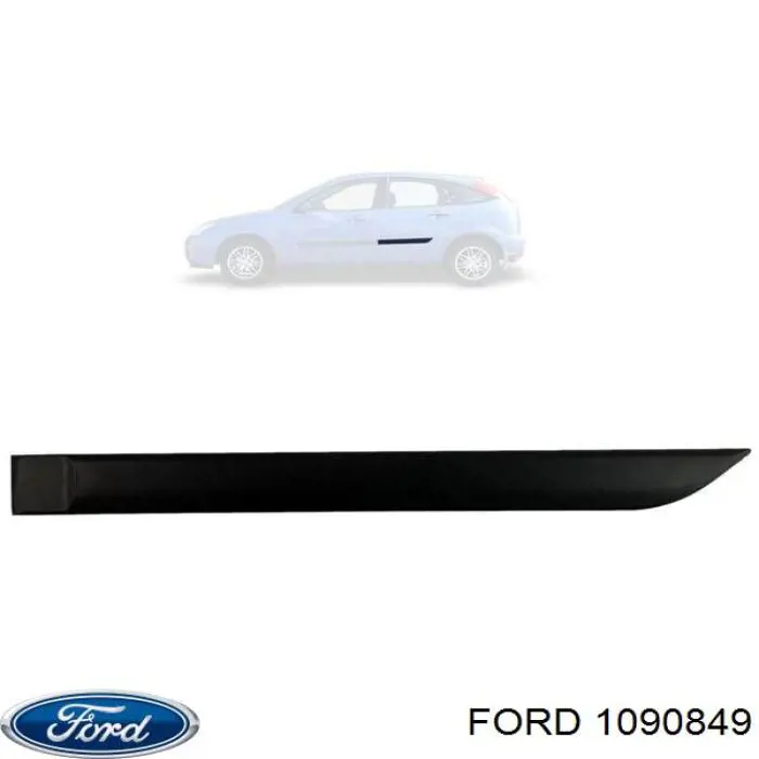  Moldura puerta trasera izquierda para Ford Focus 1 