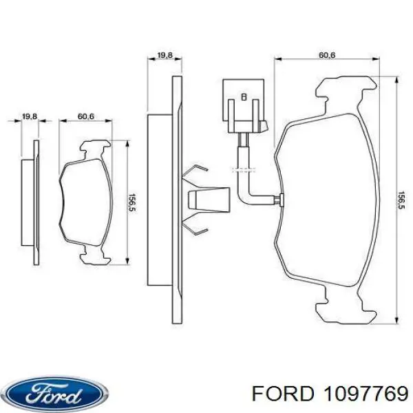 1097769 Ford pastillas de freno delanteras