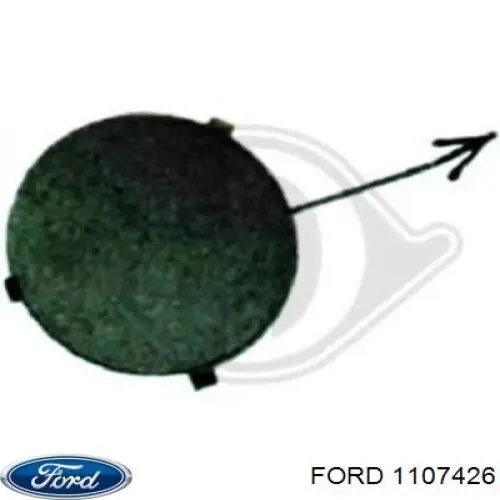  Cobertura de parachoques, enganche de remolque, delantera para Ford Focus 1 