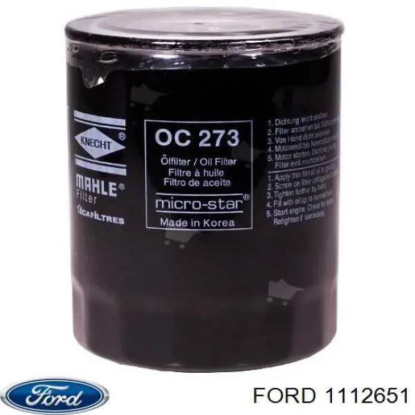 1112651 Ford filtro de aceite