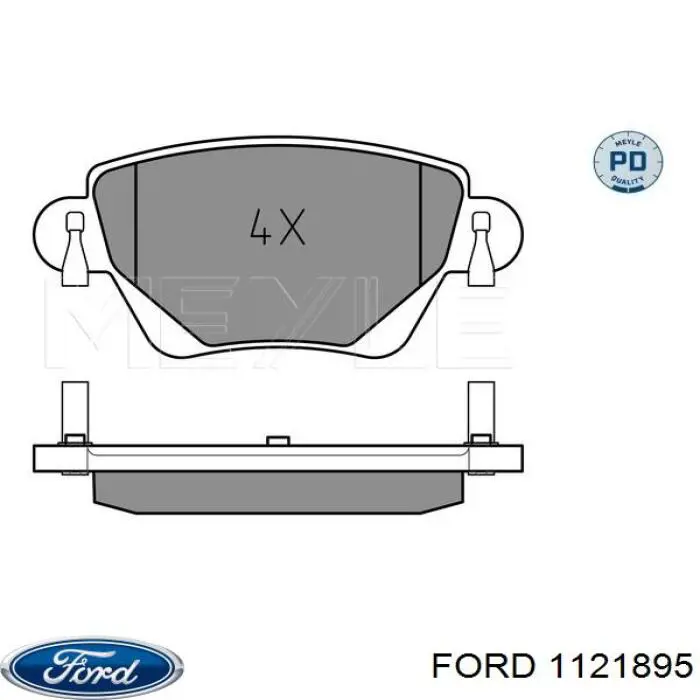 1121895 Ford pastillas de freno traseras