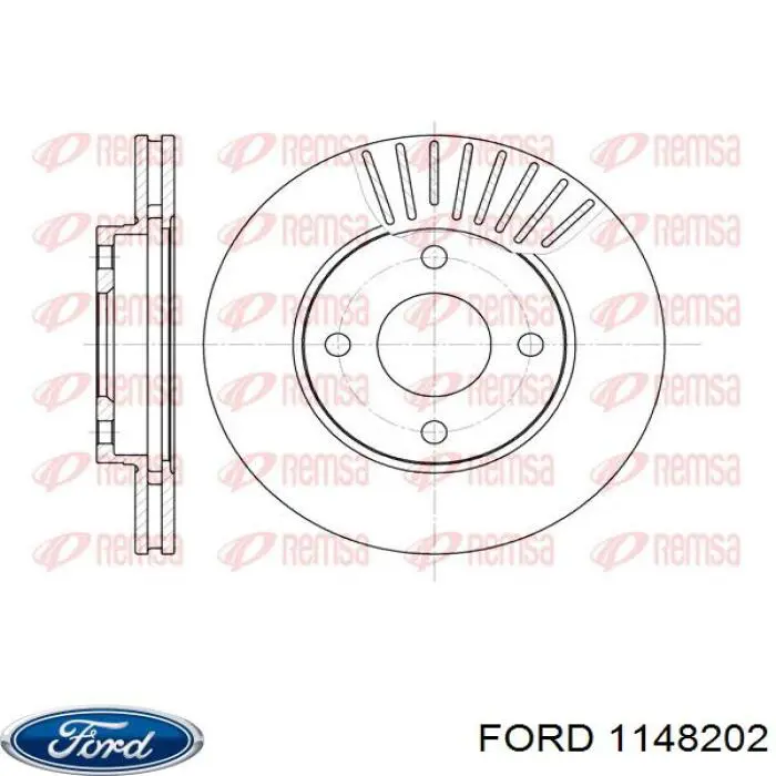 1148202 Ford freno de disco delantero