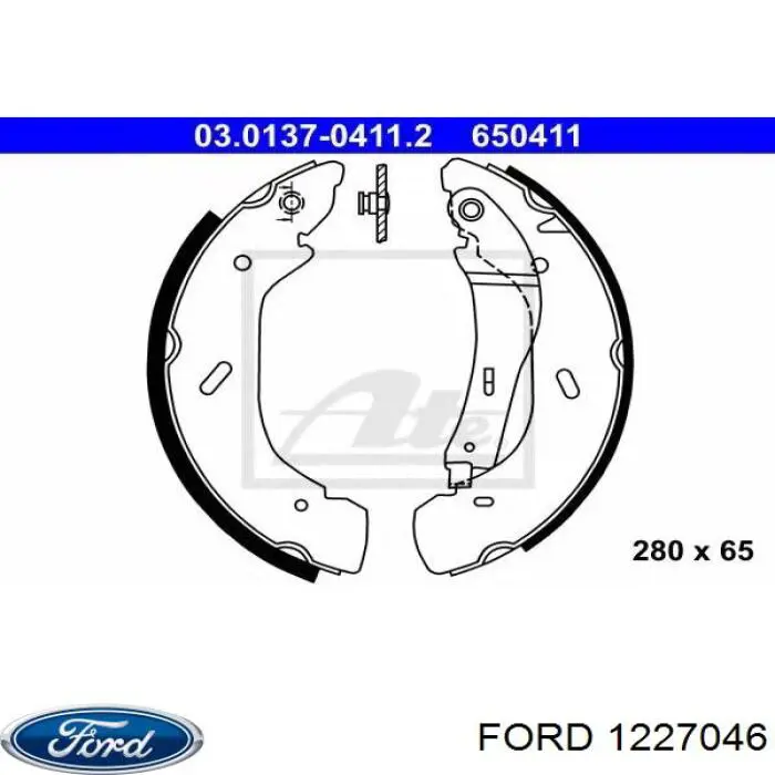 1227046 Ford zapatas de frenos de tambor traseras