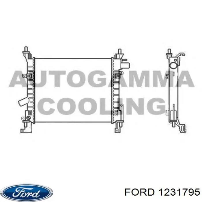 1231795 Ford radiador refrigeración del motor