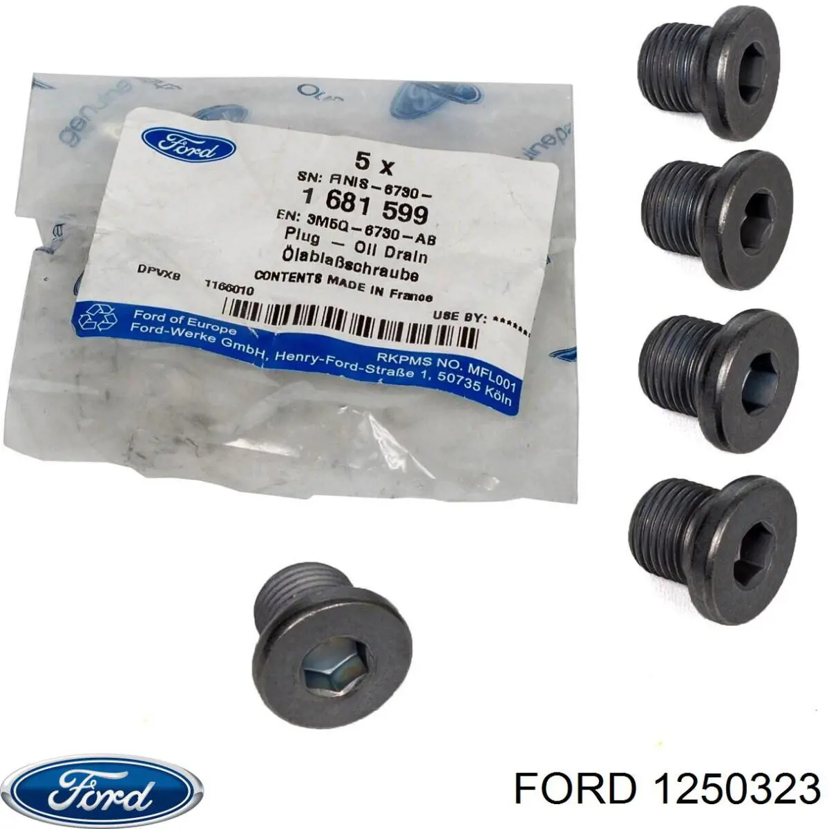 1250323 Ford tapón roscado, colector de aceite