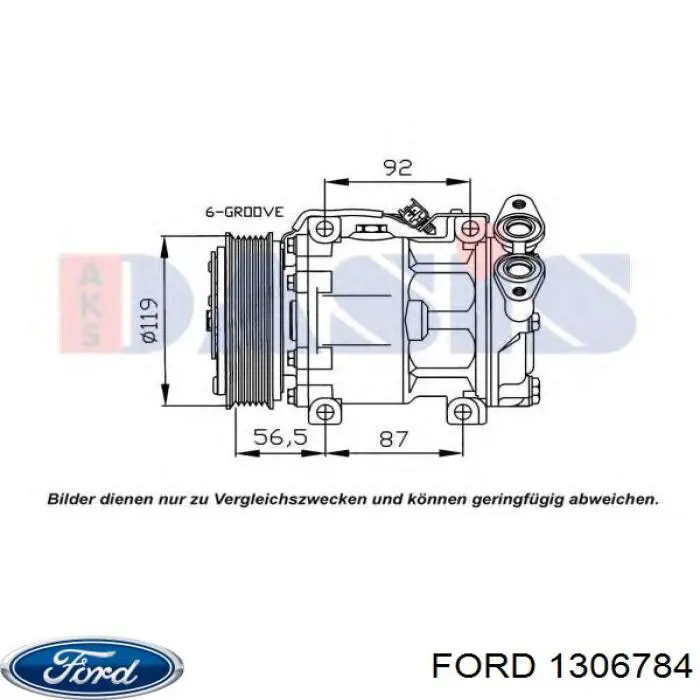 1306784 Ford compresor de aire acondicionado