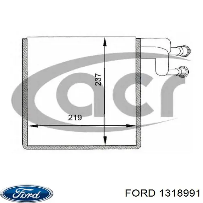 1318991 Ford evaporador, aire acondicionado