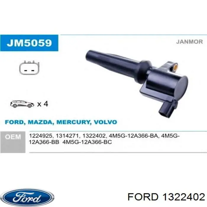 1322402 Ford bobina de encendido