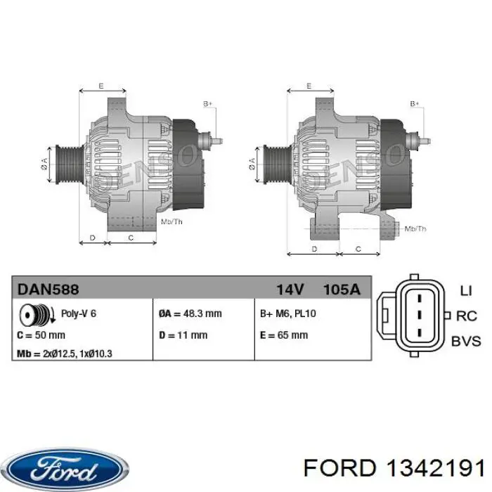 1215762 Ford alternador