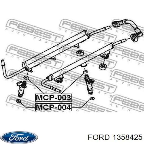 1358425 Ford junta anular, inyector