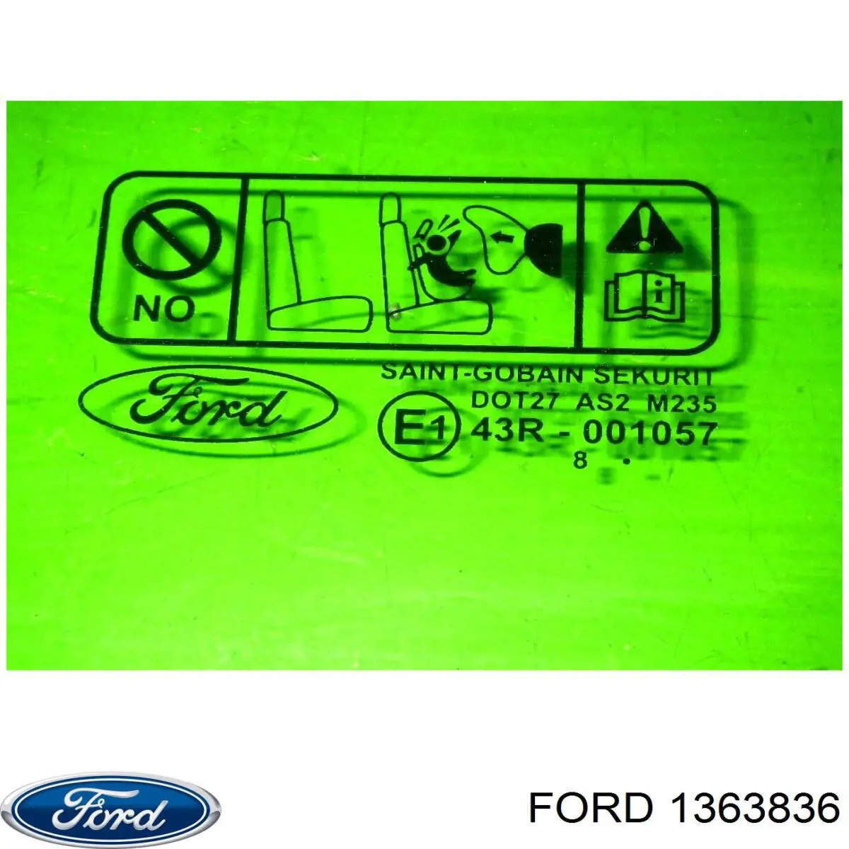  Luna de puerta delantera derecha para Ford C-Max 