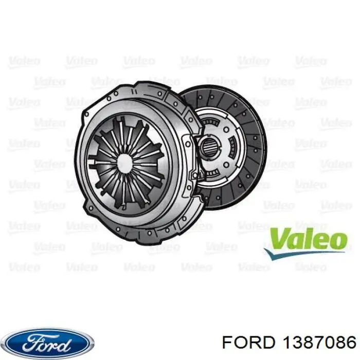 1387086 Ford kit de embrague (3 partes)