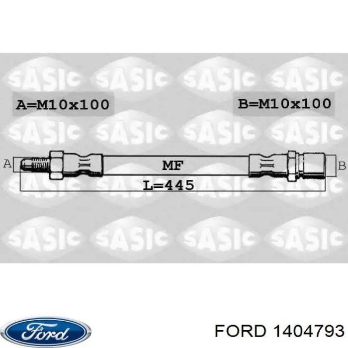 3M512282DE Ford tubo flexible de frenos trasero