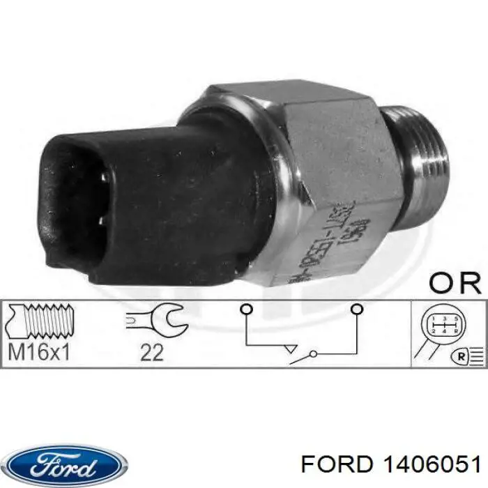 1406051 Ford interruptor, piloto de marcha atrás