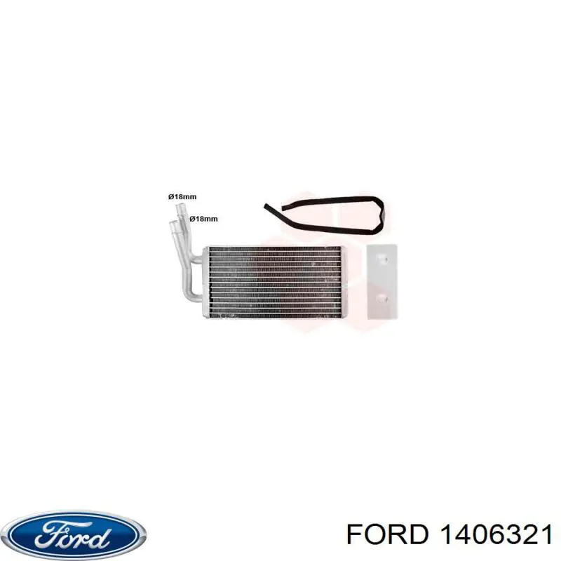 1406321 Ford radiador de calefacción