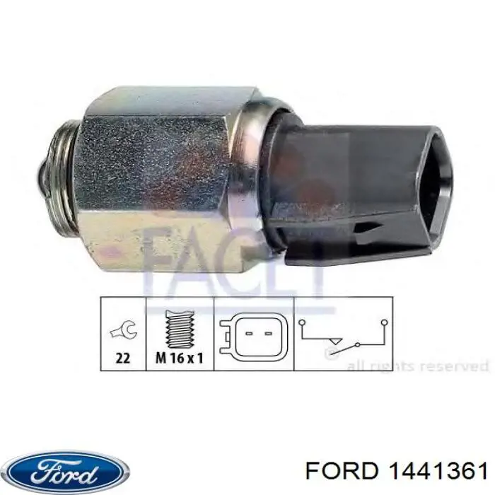 1441361 Ford interruptor, piloto de marcha atrás