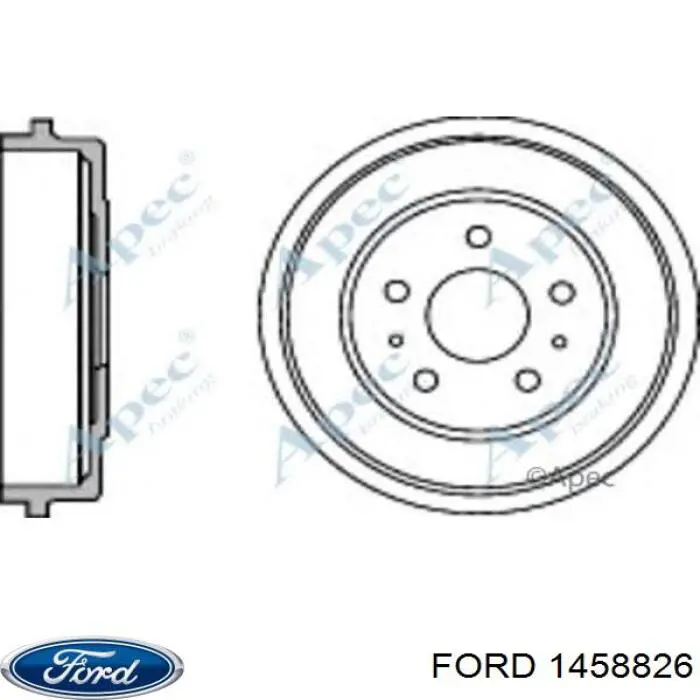 1458826 Ford freno de tambor trasero