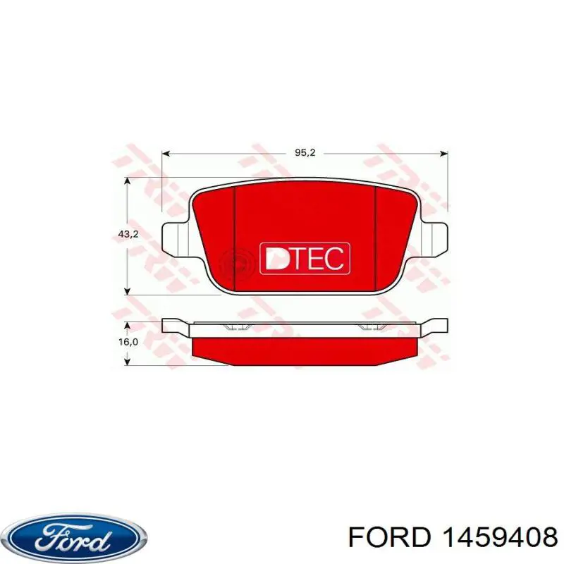 1459408 Ford pastillas de freno traseras