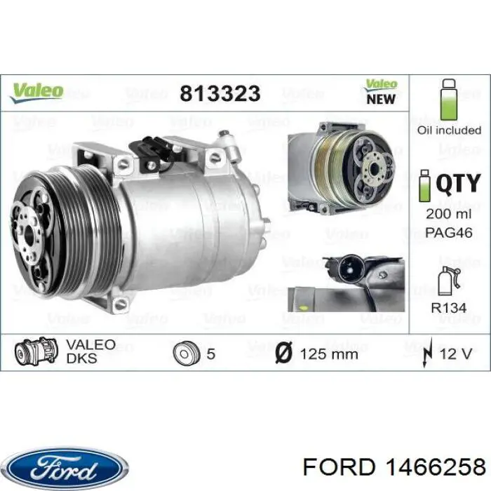 1466258 Ford compresor de aire acondicionado