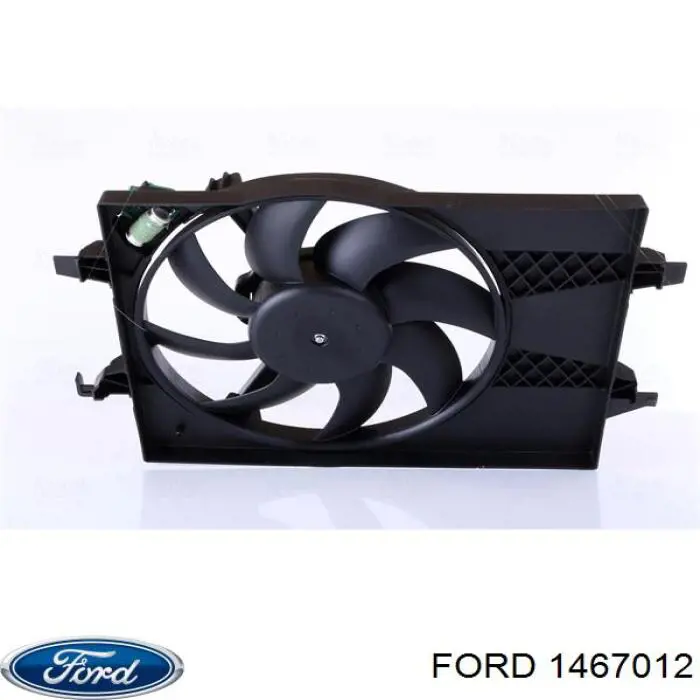 1467012 Ford difusor de radiador, ventilador de refrigeración, condensador del aire acondicionado, completo con motor y rodete