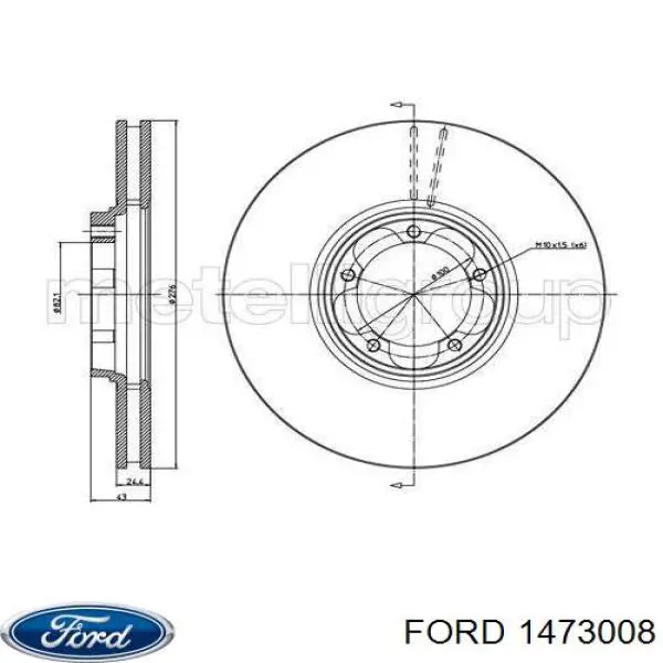 1473008 Ford freno de disco delantero