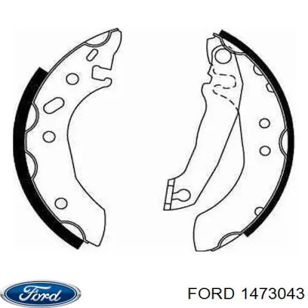 1473043 Ford zapatas de frenos de tambor traseras