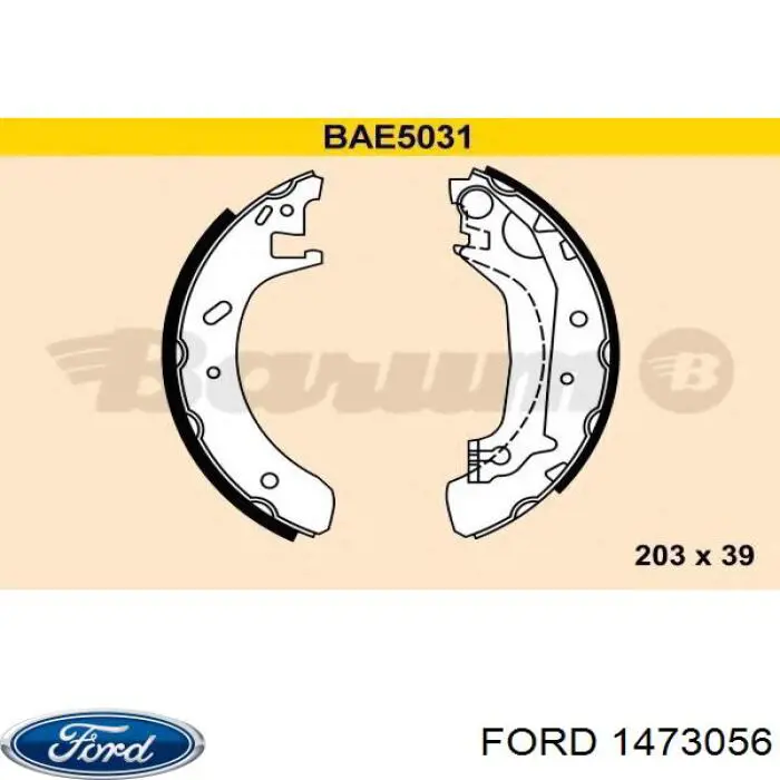 1473056 Ford zapatas de frenos de tambor traseras