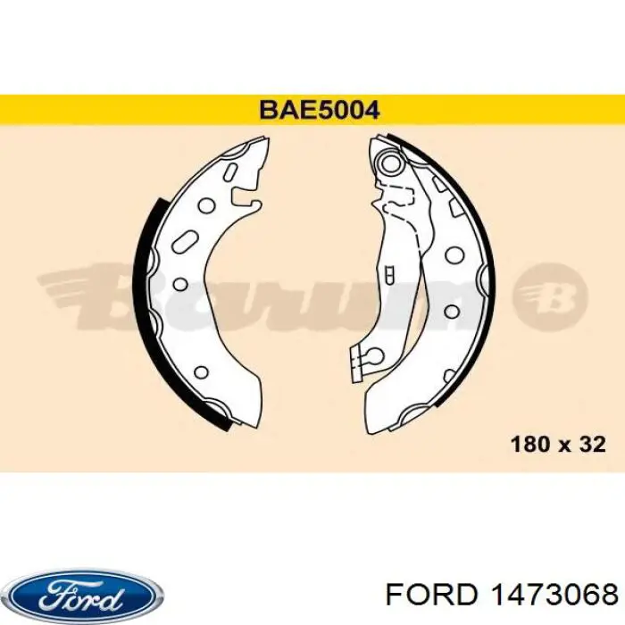 1473068 Ford zapatas de frenos de tambor traseras