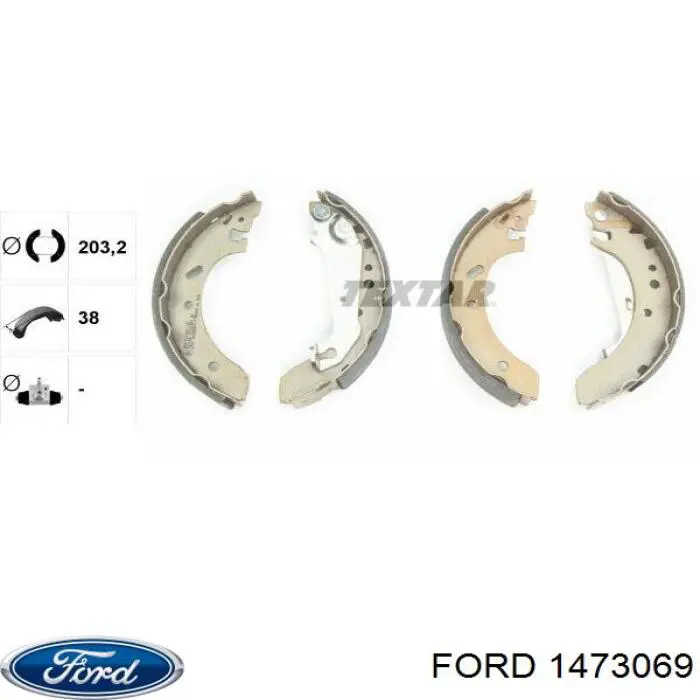 1473069 Ford zapatas de frenos de tambor traseras